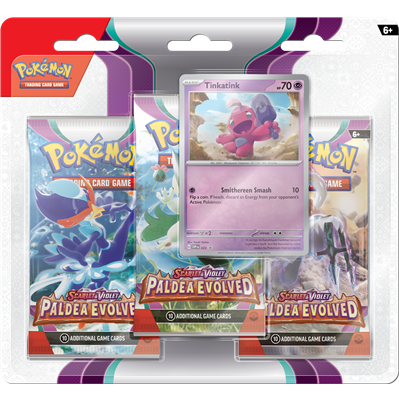 Pokemon Paldea Evolved 3-Pack Blister - Tinkatink